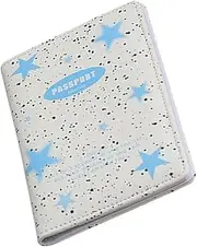 [WEKADRIN] Passport Holder Lightweight PU Leather Travel Wallet for Cards Passport for Office School Travel Use Stylish Design