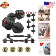 Multifunctional Adjustable Weights: 20-90lbs Dumbbells, Barbells & Kettlebells