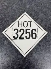 Keller Double Sided 3256 / 9259 HOT Hazmat Rigid 10 3/4" x 10 3/4" Placard NEW