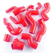 Red Silicone Intercooler Turbo Boost Hose Kit for Audi A6 S4 B5 Allroad 2.7T (for: Audi)