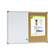 Whiteboard & Corkboard Combination 1200x900mm