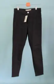 Size: 30 ASOS Black Denim Pants Flat Front High Waist Womens