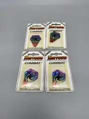 HARROWS “Combat” Multicolor Swirl Reflective Dart Flights 4 Sets Of 3 NOS