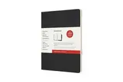 2pc Moleskine Cahier Soft Cover Subject Journal Notebook Set Black Kraft XL