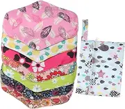 TOVINANNA Bamboo Fiber Sanitary Napkin Set 8pcs Washable Pads Hospital Bag Maternity Toiletries Periods