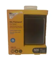 Western Digital WD My Passport 500 GB for MAC Ultra-Portable Hard Drive USB 2.0