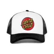 Santa Cruz Classic Dot Cap Boys in White - Size OSFA -White