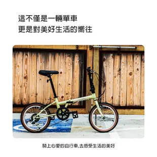 BIKEONE M16 16吋6速 SHIMANO變速文藝小清新16吋摺疊車小折自行車(兒童、成人運動代步皆適合)