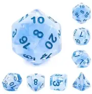 Galactic Dice Premium Dice Sets - Sea Mist Acrylic Set of 7 Dice