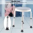 Adjustable Bath Shower Stool Height Adjustable Chair Seat Rotating Round Swivel✅