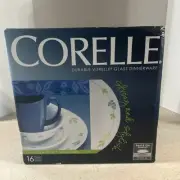 CORELLE LIVINGWARE VITRELLE " SECRET GARDEN " 16 PC. DINNERWARE SET NEW