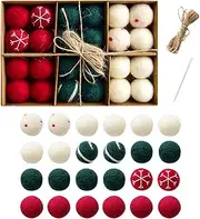 Wool Felt Balls - Colorful Felt Ball Kit for Garland,Handmade Wool Felt Ball Set for Felting, Garland, Crafts, Decoration