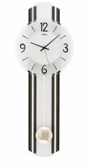 Modern wall clock with quartz movement from AMS AM W7230 NEW