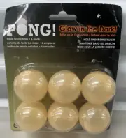 6 Balls Glow in the Dark Beer Pong Balls Ping Pong Table Tennis New Sealed