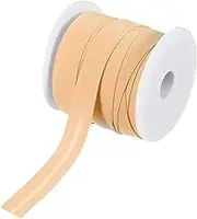 sourcing map 3/4 Inch Single Fold Bias Tape Polyester Continuous Bulk Bias Tape Roll for Sewing, Seaming Quilting Hemming Binding Crafts (Light Orange 25 Yards)