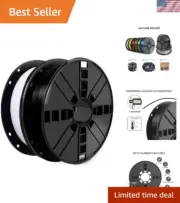 1kg 1.75mm Black & White PETG Filament for 3D Printing - Clog-Free & Tangle-Free