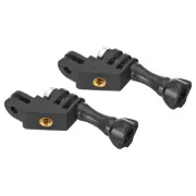 Action Camera Tripod, 2pcs Metal Tripod Mount, Black