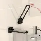 Arm Towel Holder Towel Stand Towel Bar Without Drilling Rotating Fold Rail