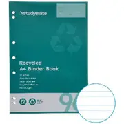 Studymate A4 Reycled Binder Book 96 Pages Green 96 Pages