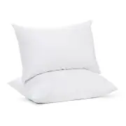 100 Percent Cotton Pillow Cover with 800g Poly Fill, Hypoallergenic, Antibacterial, and Cooling Technology 2 PK