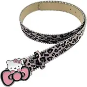 [MLSTKWIG] 1 PCS Leopard Belt Kitty Cat Belt Women Belt Y2K Belt Hip Hop Belt Korean Belt Jeans Skirt Belt 105 * 3.3 cm/41.3 * 1.3 in