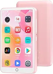 80GB MP3 Player with Bluetooth and WiFi, Mp3 & Mp4 Music Player with Spotify, Amazon Music, Deezer, Audible, Browser, 4.0" IPS Touch Screen Android Player with Speaker, FM Radio, Up to 512GB (Pink)