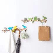 Wall Mount Wood Key Hook Rack Creative Clothes Coat Hooks Bedroom Accessories