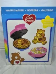 New 2023 Care Bears Tenderheart Waffle Maker Non Stick Plates Rainbows Clouds