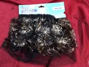 Just Pretending Halloween Tutu Skirt for Toddler age 3 Gold Spiders Web & Skulls