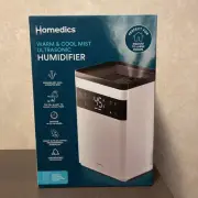 Homedics Premium Warm & Cool Mist Ultrasonic Humidifier Topfill, 58 Hour Runtime