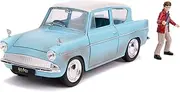 [Jada] 1:24 Harry Potter and 1959 Ford Anglia Die-Cast Vehicle Figurine, Rusty Blue