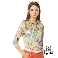 在飛比找Yahoo奇摩購物中心優惠-【Lynx Golf】女款歐洲進口布料柔軟舒適花草印花袖口設