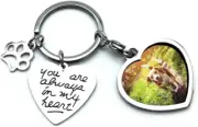 Pet Dog Remembrance Memorial Photo Frame Keychain Gifts, Pet Sympathy Present,Yo