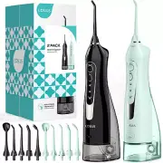 Water Dental Flosser Teeth Pick 2 Pack 300Ml Portable Cordless Oral Irrigator