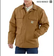 Carhartt Fr Men's Flame Resistant Duck Chore Coat Quilt Lined 101618211 Size M