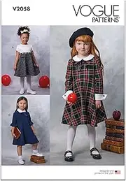 [Vogue] Patterns Paper Pattern V2058A Children's Dresses A (3-4-5-6-7-8)