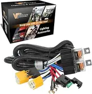 Partsam 1Set H4 Headlight Relay Harness Kit for 7x6 5x7 H6054 Headlights Heat Ceramic Wiring Harness Compatible with Pickup Headlights 88-95, Tacoma 95-97 Fix Dual Ground Problem