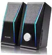 Computer Speakers, Dynamic RGB PC Speakers, Bluetooth 5.0 HiFi Computer Black