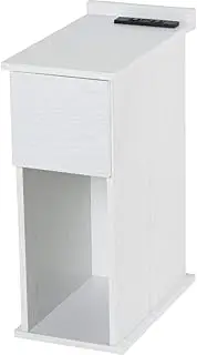 Iris Plaza SDTH-20 Slim Table Side Table Night Table Width 7.9 inches (20 cm) / 7.9 inches (20 cm) Desk Shelf Stylish Storage Drawer White