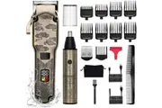 Hatteker Hair Clipper for Men, Waterproof Hair Trimmer Electric Shaver Razor, Cordless Hair Clippers Nose Hair Trimmer for Men, Shaving Kit for Nose Mustache Body Facial