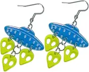 [SAFIGLE] Spaceship Earrings for Women Creative and Funny Drop Earrings Perfect Present
