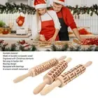 3Pcs Wooden Embossed Rolling Pin Pattern Engraved Embossing Rolling Pin .