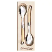 Laguiole Jean Neron Salad Server Set - Light Horn