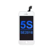 LCD Screen for iPhone 5S / SE (2016) - White with Tool Kit and Tempered Glass