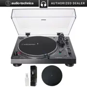 Audio-Technica Direct-Drive Turntable Analog & USB (Black) w/ Accessories Bundle