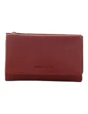 [PIERRE CARDIN] Leather Tri-Fold Wallet Small in Red