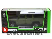 Bburago 1:32 Land Rover Defender 110 Green w/ White top & Black hood 18-43029