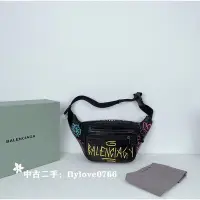 在飛比找Yahoo!奇摩拍賣優惠-中古二手 BALENCIAGA 巴黎世家 113S 彩色塗鴉