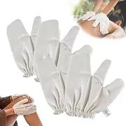 Garshana Gloves Raw Silk Massage Gloves Ayurvedic Massage, 100% Raw Silk Ayurvedic Dry Brushing Lymphatic Tool, Come with Elastic Wrist Strap, for Dry Skinr Exfoliating Bath Essentials (2Pairs)
