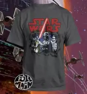 New Star Wars Darth Vader Storm Trooper Boba Fett Villains Tear Through T-Shirt